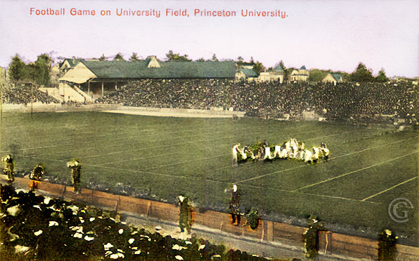 Football Game, circa 1910, Princeton University -- Vintage postcard, Princeton NJ