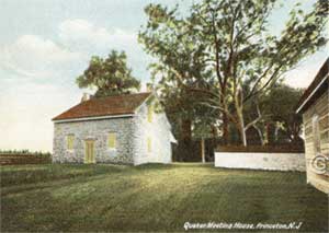 Quaker Meeting House -- Vintage postcard, Princeton NJ