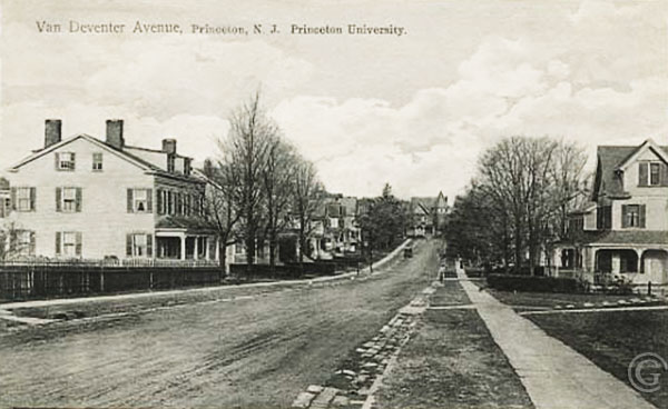 Van Deventer Avenue -- Vintage postcard, Princeton NJ