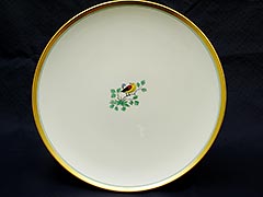 Product photo #100_2456 of SKU 21001104 (Lenox 1930s Pedestal Cake Stand, Hand-painted Bird Decoration)