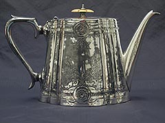 Product photo #100_2975 of SKU 21001146 (GM WEBSTER Chased Silver Teapot Tea Pot)
