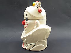 Product photo #100_3289 of SKU 21004014 (Genuine McCoy c.1943 Clown Cookie Jar, Vintage Original Paint)