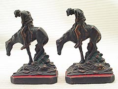 "End of the Trail" Armor Bronze Bookends