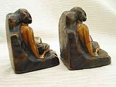 Product photo #100_6022 of SKU 21001238 (“Cherub Reading” Child 1910s Armor Bronze Antique Bookends)