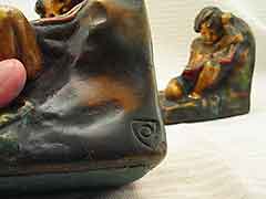 Product photo #100_6028 of SKU 21001238 (“Cherub Reading” Child 1910s Armor Bronze Antique Bookends)