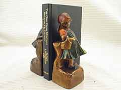 Product photo #100_6159 of SKU 21001245 (“Basket Case” Little Girl 1920s Armor Bronze Antique Bookends)