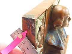 Product photo #100_6320 of SKU 21001255 (Shakespeare 1910s Pompeian Bronze Copper-clad Antique Bookend)