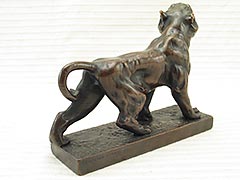 Product photo #100_6415 of SKU 21001260 (Roaring Tiger c.1925 Pompeian Bronze Bookend Statuette)