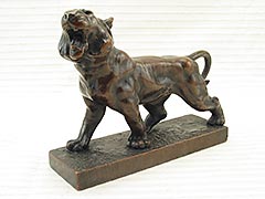 Product photo #100_6417 of SKU 21001260 (Roaring Tiger c.1925 Pompeian Bronze Bookend Statuette)