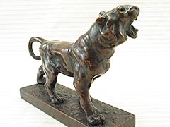 Product photo #100_6418 of SKU 21001260 (Roaring Tiger c.1925 Pompeian Bronze Bookend Statuette)