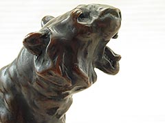 Product photo #100_6420 of SKU 21001260 (Roaring Tiger c.1925 Pompeian Bronze Bookend Statuette)