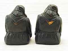 Product photo #100_6494 of SKU 21001263 (“Good Book” Monk Reading 1920s Armor Bronze Antique Bookends)