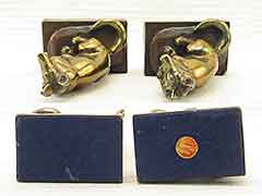 Product photo #100_6584 of SKU 21001267 (“German Shepherd” Dog 1920s Pompeian Bronze Antique Bookends)