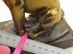 Product photo #100_6588 of SKU 21001267 (“German Shepherd” Dog 1920s Pompeian Bronze Antique Bookends)