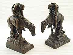 Product photo #100_6604 of SKU 21001268 (BIG 8-inch “End of the Trail” 1920s Galvano Bronze Bookends)