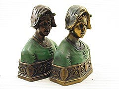 Product photo #100_6633 of SKU 21001328 (Two-pair “Dutch Couple” 1920s Pompeian Bronze Bookends)