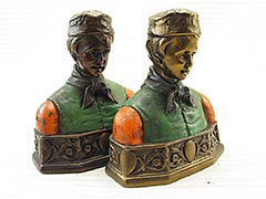 Product photo #100_6634 of SKU 21001328 (Two-pair “Dutch Couple” 1920s Pompeian Bronze Bookends)