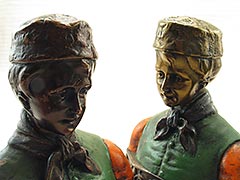 Product photo #100_6636 of SKU 21001328 (Two-pair “Dutch Couple” 1920s Pompeian Bronze Bookends)
