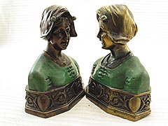 Product photo #100_6638 of SKU 21001328 (Two-pair “Dutch Couple” 1920s Pompeian Bronze Bookends)