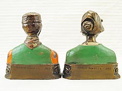 Product photo #100_6641 of SKU 21001328 (Two-pair “Dutch Couple” 1920s Pompeian Bronze Bookends)