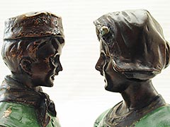 Product photo #100_6646 of SKU 21001328 (Two-pair “Dutch Couple” 1920s Pompeian Bronze Bookends)