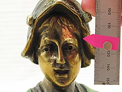 Product photo #100_6668 of SKU 21001271 (“Dutch Couple” 1920s Pompeian Bronze Bookends, Light Patina)