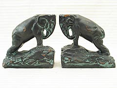 "Elephant" Pompeian Bronze Bookends