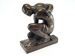 "Greek Athlete" Pompeian Bronze Bookend