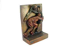Product photo #100_7881 of SKU 21001321 (“The Tackle” 1920s Football Bronze-clad Antique Bookend)