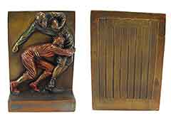 Product photo #100_7884 of SKU 21001321 (“The Tackle” 1920s Football Bronze-clad Antique Bookend)