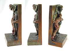 Product photo #100_7885 of SKU 21001321 (“The Tackle” 1920s Football Bronze-clad Antique Bookend)