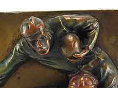 Product photo #100_7888 of SKU 21001321 (“The Tackle” 1920s Football Bronze-clad Antique Bookend)