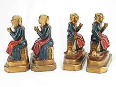 Product photo #100_7942 of SKU 21001324 (“Woman Spinning Yarn” 1920s  Armor Bronze Antique Bookends)