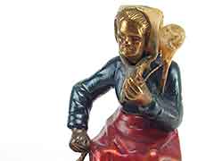 Product photo #100_7949 of SKU 21001324 (“Woman Spinning Yarn” 1920s  Armor Bronze Antique Bookends)