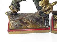 Product photo #100_8372 of SKU 21001334 (BIG 10-inch “Sword Ready Pirate” 1920s Pompeian Bronze Bookends)