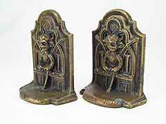 Product photo #100_8382 of SKU 21001335 (Lincoln Cathedral Imp 1920s Solid Bronze Antique Bookends)