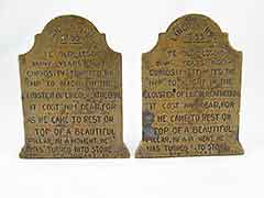 Product photo #100_8384 of SKU 21001335 (Lincoln Cathedral Imp 1920s Solid Bronze Antique Bookends)