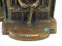 Product photo #100_8389 of SKU 21001335 (Lincoln Cathedral Imp 1920s Solid Bronze Antique Bookends)