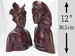Product photo #100_8420 of SKU 21001337 (Klungkung Bali 1940s Carved Wood Sculpture Bookends)