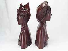 Product photo #100_8423 of SKU 21001337 (Klungkung Bali 1940s Carved Wood Sculpture Bookends)