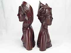 Product photo #100_8424 of SKU 21001337 (Klungkung Bali 1940s Carved Wood Sculpture Bookends)