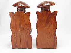 Product photo #100_8463 of SKU 21001338 (Polynesian Man and Woman Wedding 1950s Carved Wood Bookends)