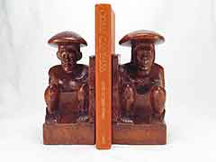 Product photo #100_8470 of SKU 21001338 (Polynesian Man and Woman Wedding 1950s Carved Wood Bookends)