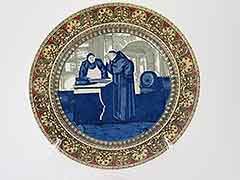 Product photo #100_8621 of SKU 21004007 (Royal Doulton 1910s Decorative Plate, “Monks In The Cellar Inspecting Fish”)