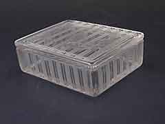 Product photo #100_8724 of SKU 21004011 (1920s Cut Glass Cigarette Box, Floral & Leaves, Art Deco Period)