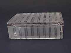 Product photo #100_8725 of SKU 21004011 (1920s Cut Glass Cigarette Box, Floral & Leaves, Art Deco Period)