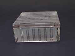 Product photo #100_8727 of SKU 21004011 (1920s Cut Glass Cigarette Box, Floral & Leaves, Art Deco Period)