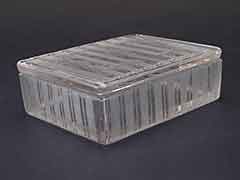 Product photo #100_8728 of SKU 21004011 (1920s Cut Glass Cigarette Box, Floral & Leaves, Art Deco Period)