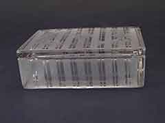 Product photo #100_8729 of SKU 21004011 (1920s Cut Glass Cigarette Box, Floral & Leaves, Art Deco Period)