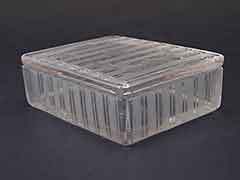 Product photo #100_8730 of SKU 21004011 (1920s Cut Glass Cigarette Box, Floral & Leaves, Art Deco Period)
